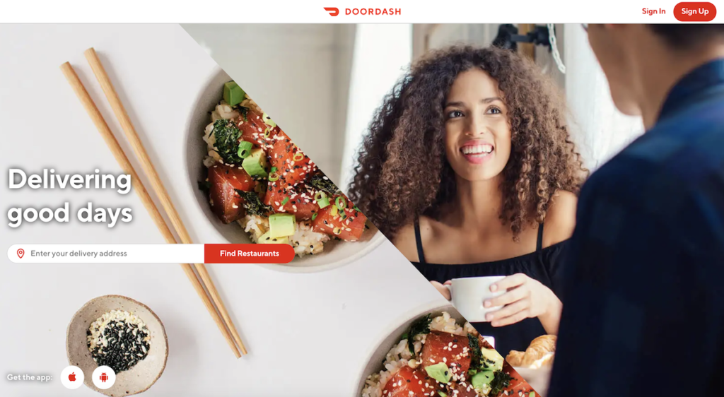 DoorDash website