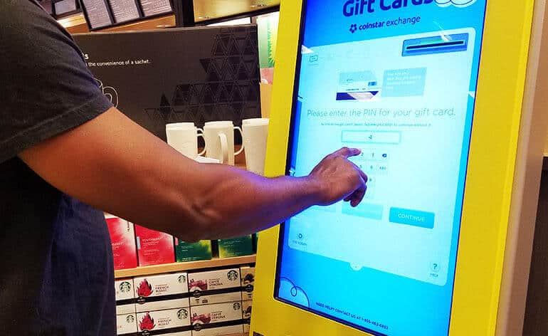 gift card kiosk