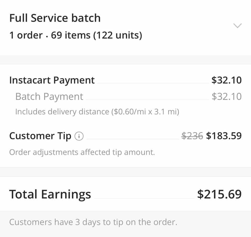 instacart pay example
