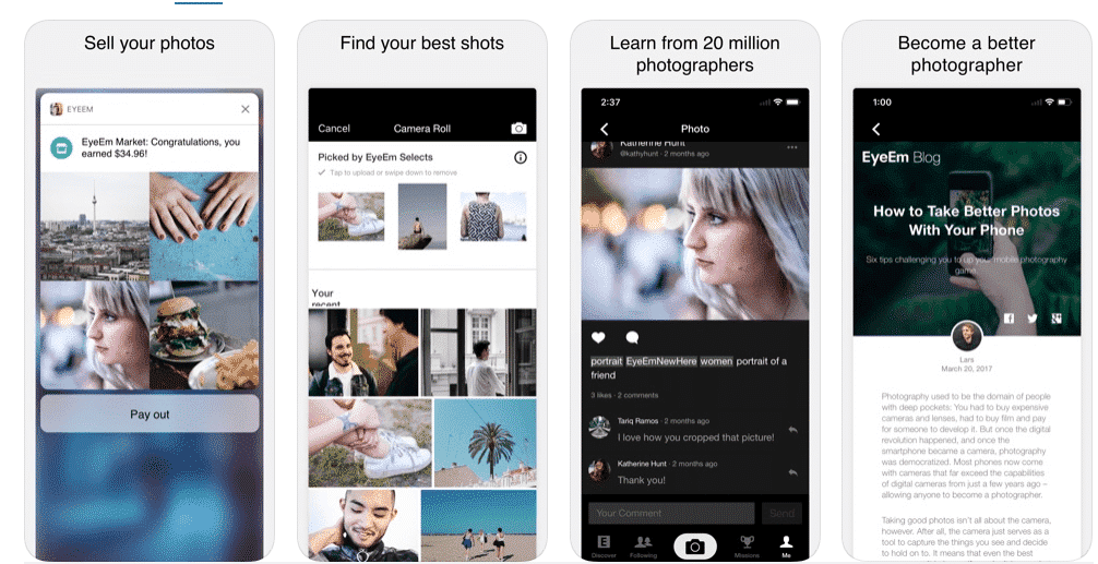 eyeem app selling photos online