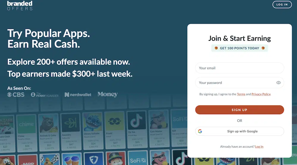 branded homepage